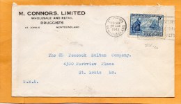 Newfoundland 1942 Cover Mailed To USA - 1908-1947