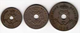 België : 5 Cen 1906 & 10 Cen 1904 & 25 Cen : Leopold II : Flamand - Zonder Classificatie