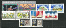 Lot De 10 T-p Neufs ** Des ILES MARSHALL. Côte 13,50 €. (inclus Goélette Vapeur Allemande "Planet" 1867,etc) - Islas Marshall