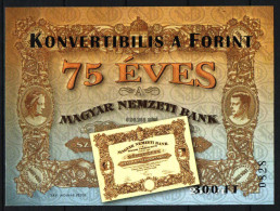 Hungary 2001. Coins "Konvertibilis Forint" Overprint Commemorative Sheet Special Catalogue Number: 2001/20. - Commemorative Sheets