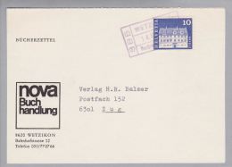 Heimat ZH Wetzikon 19?-03-14 Bahnstationsstempel Auf Bücherzettel - Cartas & Documentos