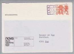 Heimat ZH Uster 1978-10-13 Bahnstationsstempel Auf Bücherzettel - Lettres & Documents