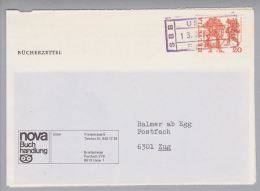 Heimat ZH Uster 1978-10-13 Bahnstationsstempel Auf Bücherzettel - Cartas & Documentos