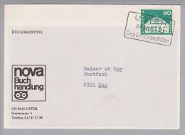 Heimat ZH Uster 1976-07-27  Bahnstationsstempel Auf Bücherzettel - Storia Postale