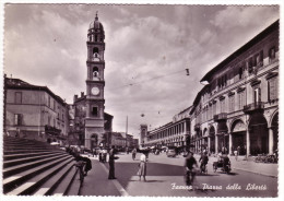 FAENZA RAVENNA PIAZZA DELLA LIBERTA´ F/G LUCIDO VIAGGIATA 1958 - Faenza