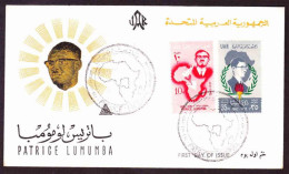 Egypt UAR - FDC - 1962 - Patrice Lumumba - Premier Of The Congo - Storia Postale