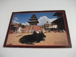 STORIA POSTALE FRANCOBOLLO Nepal Bhaktapur Ancient City Of The  Kathmandu Valley Mucca Sacra - Népal