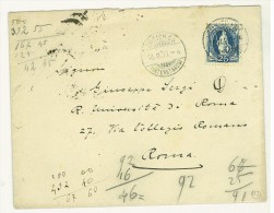 SVIZZERA - SUISSE -  LETTERA DA ZURIGO VERSO L'ITALIA  - ANNO 1900 - HELVETIA IN PIEDI - Lettres & Documents