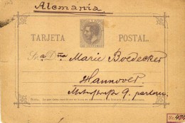 1640 Entero Postal Alfonso Xll 1885 Barcelona  Nº11 Tipo Ll - 1850-1931