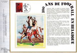 Feuillet Tirage Limité CEF 302 175 2014 100 Ans De Football En Belgique Sport - 1981-1990