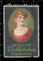 Old Original German Poster Stamp (advertising Cinderella Reklamemarke) La Ferme - Zigaretten Cigarette Tobacco - Tobacco