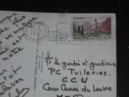 LETTRE ANDORRE ANDORRA AVEC YT 159 - CROIX GOTHIQUE DE MERITXELL - CPM ANDORRA LA VELLA - LES ESCALDES - - Brieven En Documenten