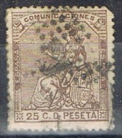 Sello 25 Cts Alegoria España 1873, Num 135 º - Gebruikt