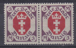 Danzig MiNr. 86 * Waagrechtes Paar - Mint