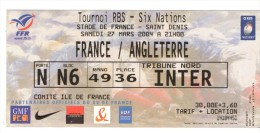Billet  France  /irlande Fevrier   2004 Rugby Tournoi Six Nations  !!plier!! - Rugby