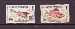 POLYNESIE 1962 POISSONS   Yvert N°18-21 OBLITERE - Oblitérés