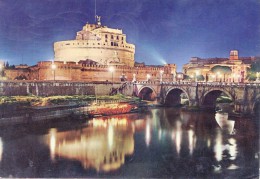 P4756 Roma Italy Ponte E Castel S Angelo  Front/back Image - Castel Sant'Angelo