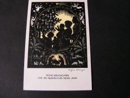 == Allmeyer Künstler AK  Nr. 221 Insbruck 1974 Weinachtsmotiv Coloriert - Silhouetkaarten