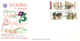 (321) Nauri Island FDC Cover - 1982 - Scouting - Nauru