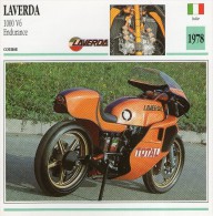 ICHE TECHNIQUE MOTO - DÉTAILS CARACTERISTIQUE AU DOS LAVERTA 1000 V6 ENDURANCE 1978 - Motos