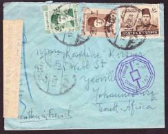 Egypt On Cover To South Afica Opened By Egyptian Censor In Cairo - 1944 - Lettres & Documents