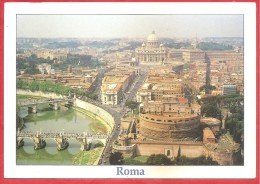 CARTOLINA VG ITALIA - ROMA  - Il Vaticano - Veduta Aerea - 12 X 17 - ANNULLO ROMA FIUMICINO 2001 - Multi-vues, Vues Panoramiques