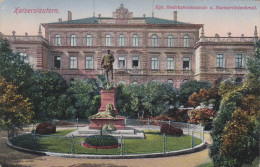 Cpa,allemagne,kaiserslaut Ern,kgl. Bezirkskommando U Bismarckdenkmal,rare,parc ,statut - Kaiserslautern