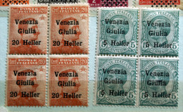 ITALIA REGNO - 1919, ITALIAN OCCUPATION VENEZIA GIULIA BLOCKS MNH** - Venezia Giulia