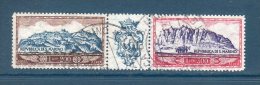 SAN MARINO  1958  --Vedute Del Monte Titano  (Sass.119/20 ) -- Complete  US. - Airmail