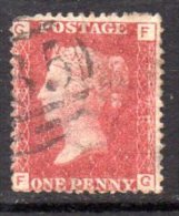 GB QV 1858-79 1d Plate 78, Corner Letters FG, Used - Usados