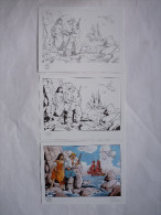 3 Ex Libris - BOURGNE - BARBE ROUGE T2 NS 191/300 DARGAUD - Illustratori A - C