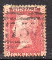 GB QV 1858-79 1d Plate 85, Corner Letters OG, Used - Oblitérés