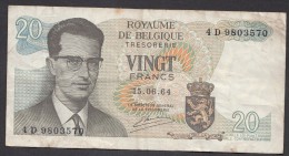 België Belgique Belgium 15 06 1964 20 Francs Atomium Baudouin. 4 D 9803570. - 20 Franchi