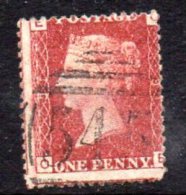 GB QV 1858-79 1d Plate 91, Corner Letters OE, Used - Usados