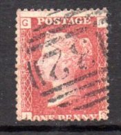 GB QV 1858-79 1d Plate 94, Corner Letters IG, Used - Oblitérés