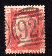 GB QV 1858-79 1d Plate 95, Corner Letters NH, Used - Used Stamps