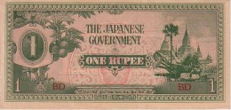 BURMA   1 Rupee   Non Daté (1942)   OCCUPATION JAPONAISE   Pick 14 B    ***** QUALITE  XF  ***** - Myanmar