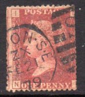 GB QV 1858-79 1d Plate 97, Corner Letters NI, Used - Gebruikt