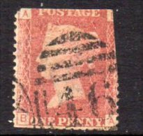 GB QV 1858-79 1d Plate 120, Corner Letters AB, Used - Oblitérés