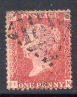 GB QV 1858-79 1d Plate 120, Corner Letters IK, Used - Usati