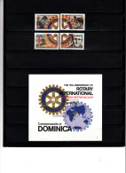 DOMINICA - Yvert 638/41** - + BF 61** - Rotary - Dominica (1978-...)