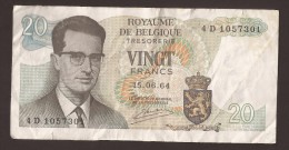 België Belgique Belgium 15 06 1964 20 Francs Atomium Baudouin. 4 D 1057301 - 20 Franchi