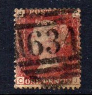 GB QV 1858-79 1d Plate 140, Corner Letters CJ, Used - Used Stamps