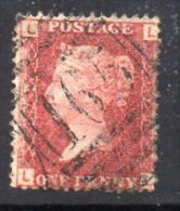 GB QV 1858-79 1d Plate 170, Corner Letters LL, Used - Used Stamps