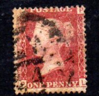 GB QV 1858-79 1d Plate 172, Corner Letters PL, Used - Used Stamps