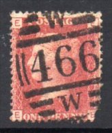 GB QV 1858-79 1d Plate 179, Corner Letters EE, Used - Gebruikt