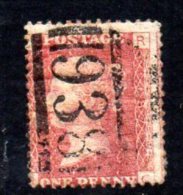 GB QV 1858-79 1d Plate 187, Corner Letters RC, Used - Used Stamps