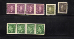 Canada (1949-51)  -"George VI" Neufs* - Neufs