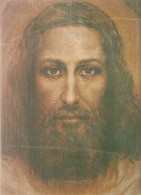 CPM 10X15 . VISIO - RELIEF / 3D  . JESUS . Visage / Suaire - Jezus