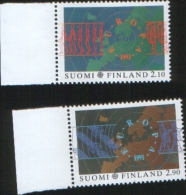 Finlandia - Finland 1991 Europa Cept (Europa Spaziale) 2v Complete Set ** MNH - Unused Stamps